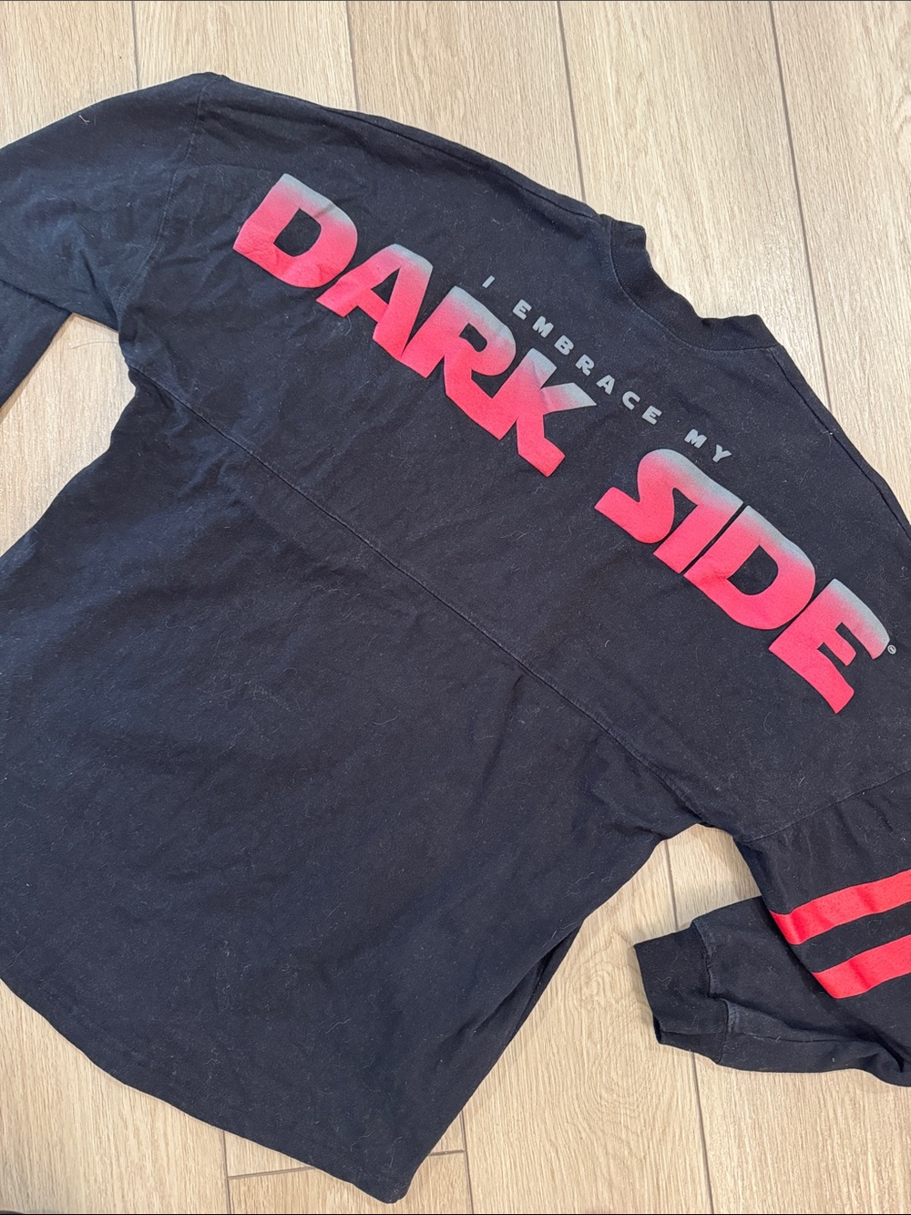 Disney Parks Star Wars 'I Embrace My Dark Side' Spirit Pullover Jersey Sz L Run